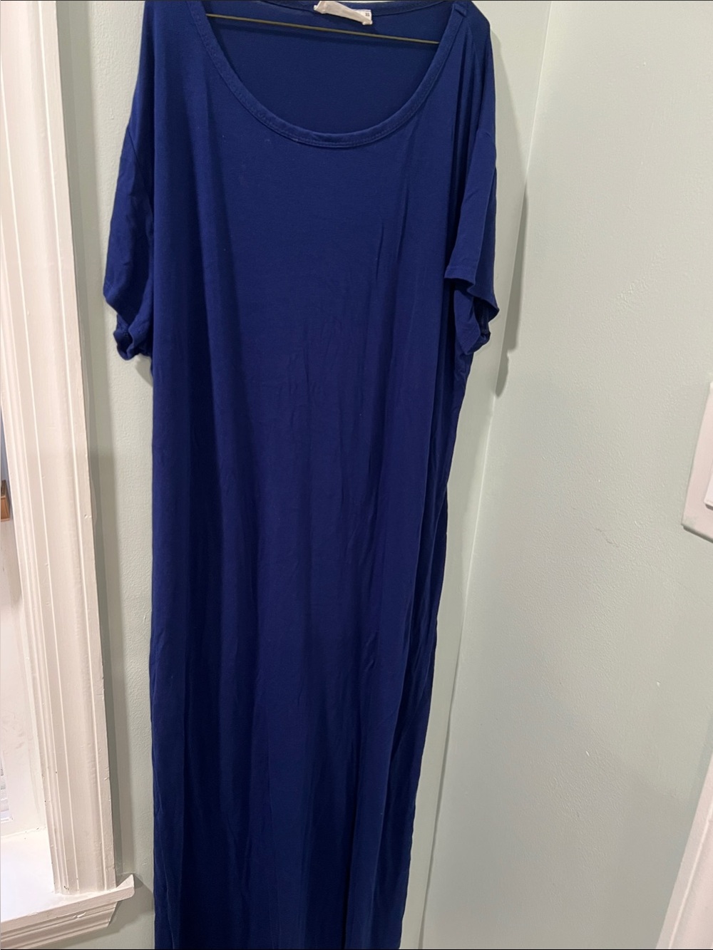 Everyday Scoop Neck Maxi Dress in Deep Blue